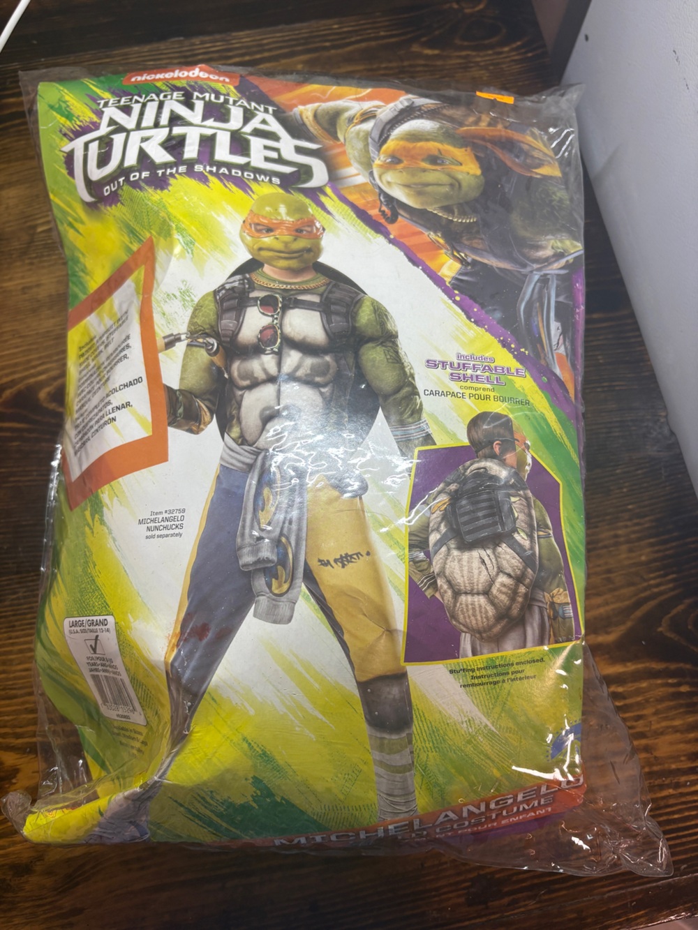 Ninja Turtles Michelangelo Costume Kids Large